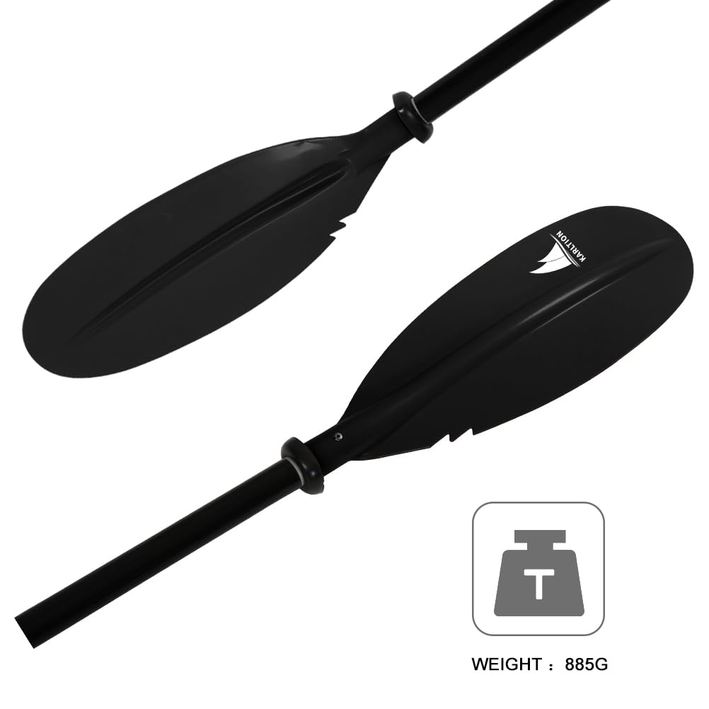 Adjustable 2 Pieces Aluminum Alloy Glass Fiber Kayak Paddle R7608