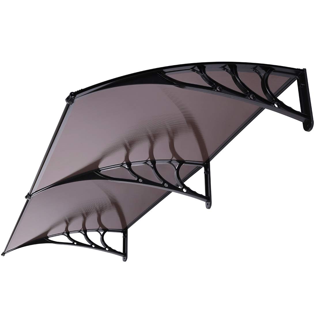 Brown Polycarbonate Window Door Awning 38 Inch x 78 Inch A3479