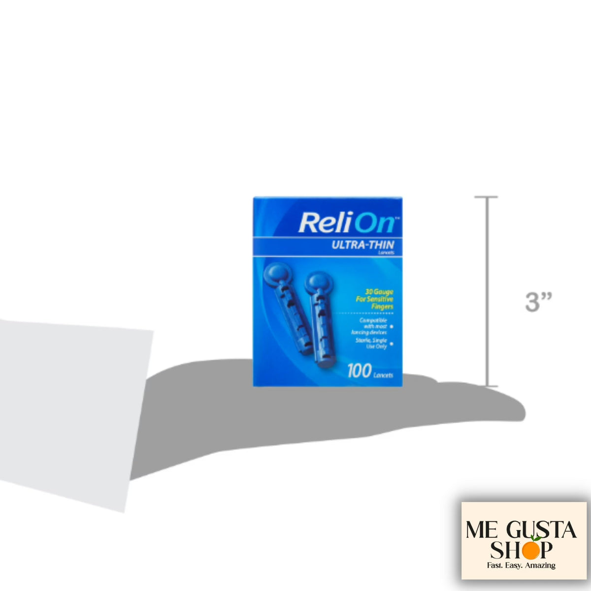 Blood Glucose Test Strips 100 Count with Ultra-Thin Blood Lancets 100 Count Z634