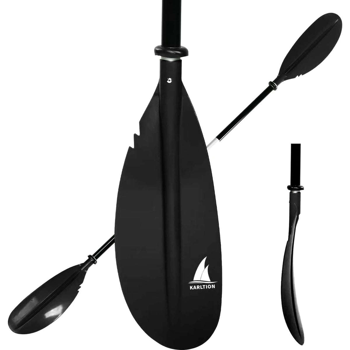 Adjustable 2 Pieces Aluminum Alloy Glass Fiber Kayak Paddle R7608