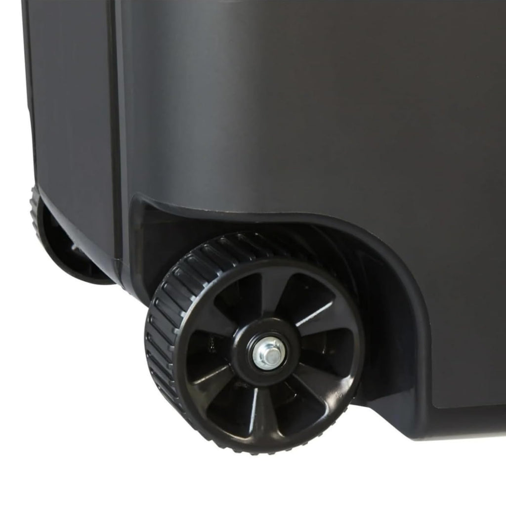 Black 45 Gallon Wheeled Heavy Duty Plastic Trash Can with Lid Z91782