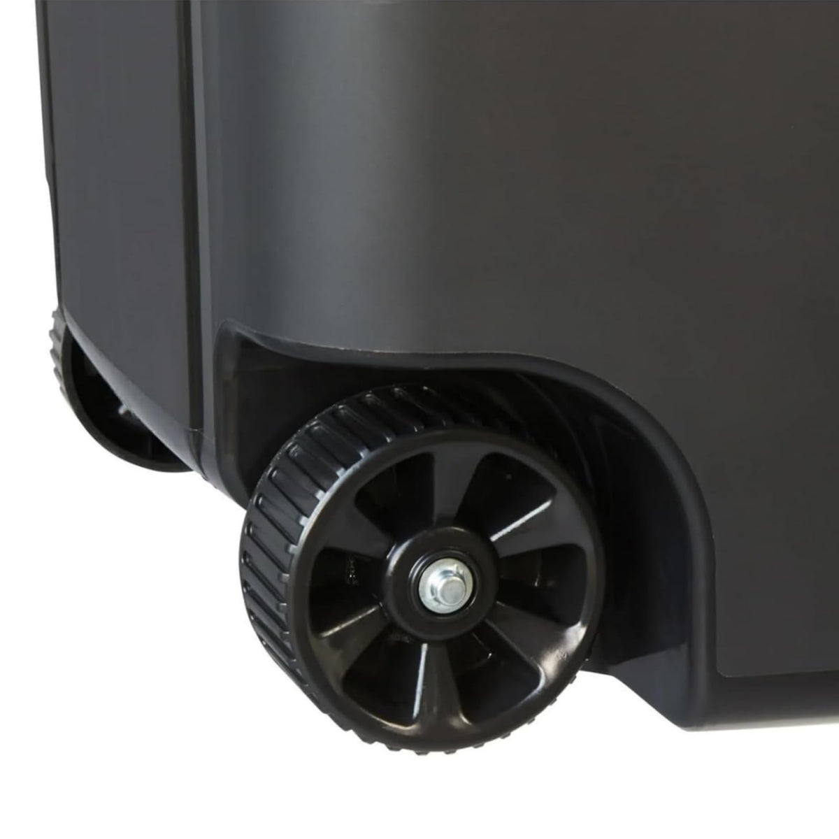 Black 45 Gallon Wheeled Heavy Duty Plastic Trash Can with Lid Z91782