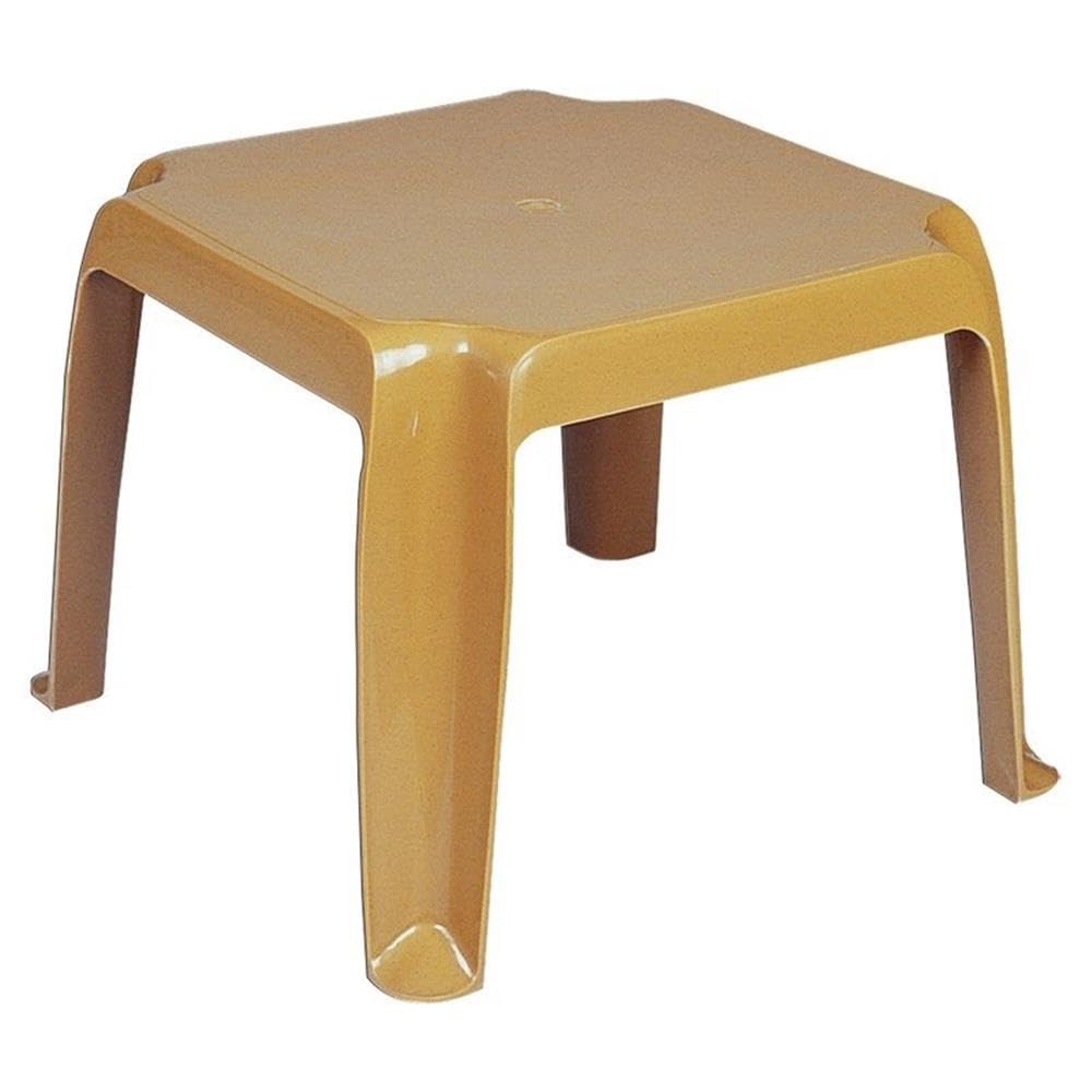Teak Brown Resin Side Table Set of 2 M2103