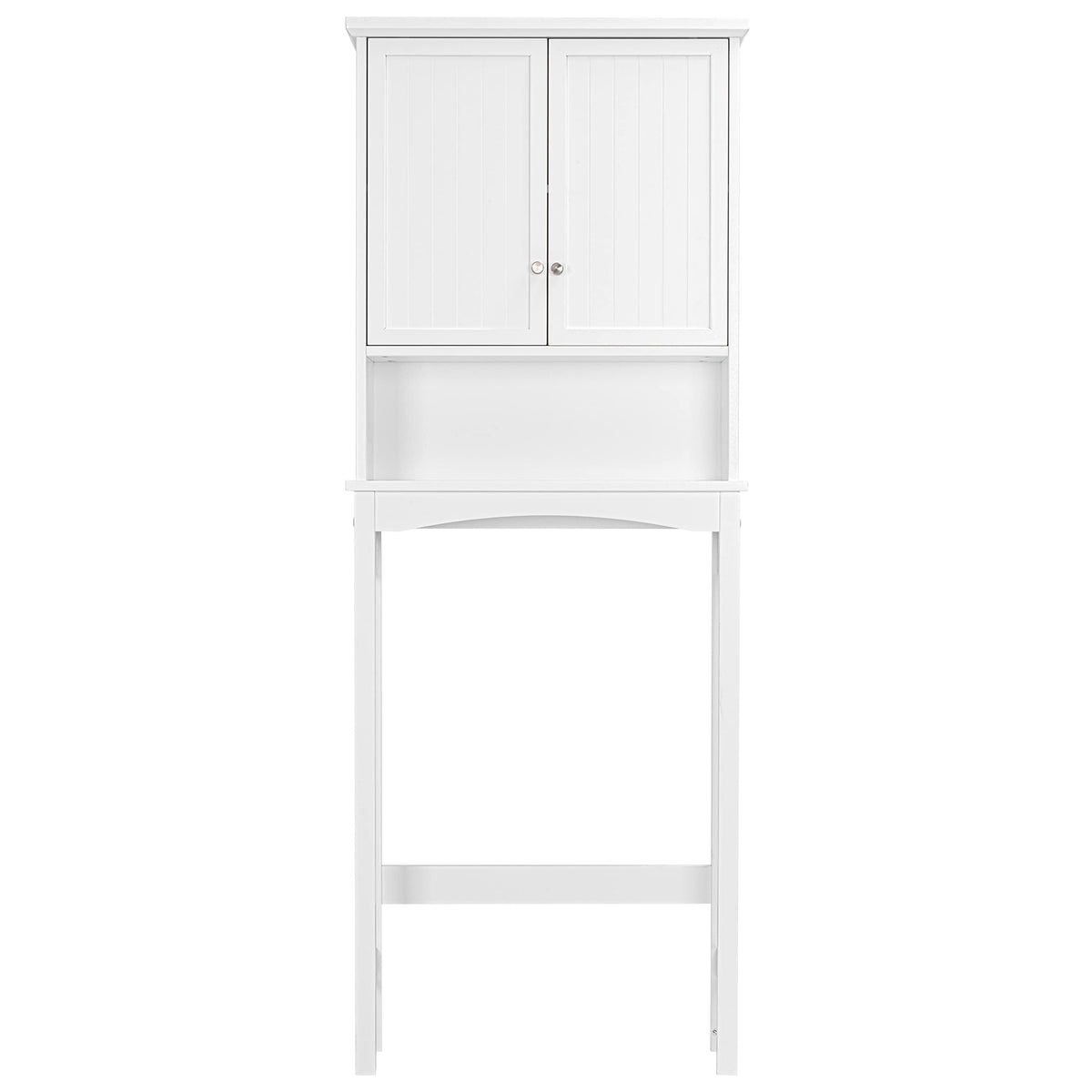 Over the Toilet Storage Cabinet with Doors, Adjustable Shelf, White Q7098