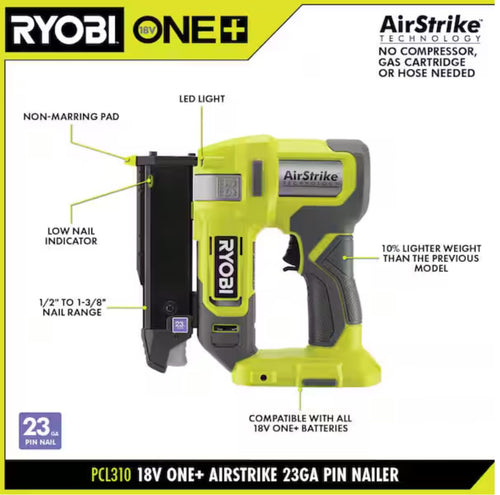 18V Cordless 23-Gauge Pin Nailer V5272