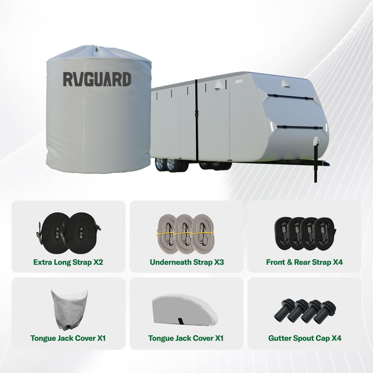 Grey 27'-30' RV Travel Trailer Cover Y80201