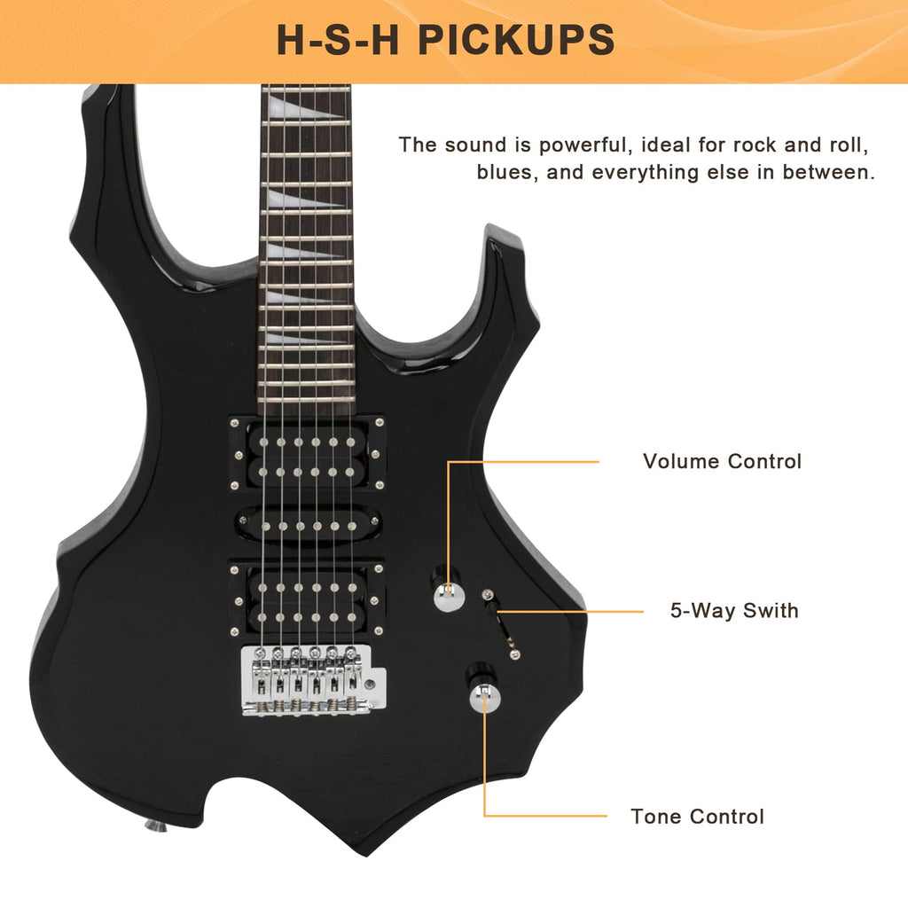Black Electric Guitar with Accessories Pack G601532