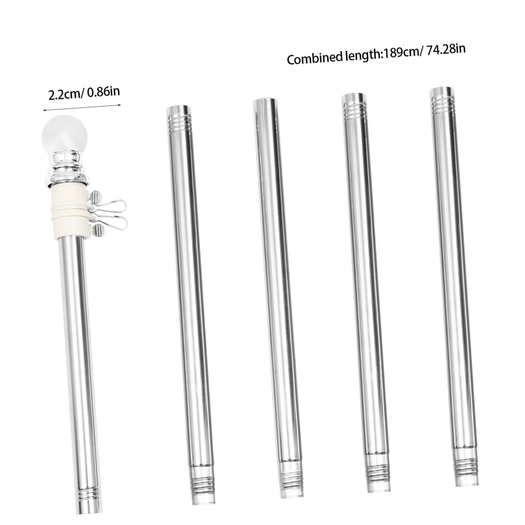 Stainless Steel 6 Foot Adjustable Wall Mount Flagpole Kit X9542