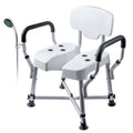 Heavy Duty Shower Chair with Back and Padded Armrests V1115