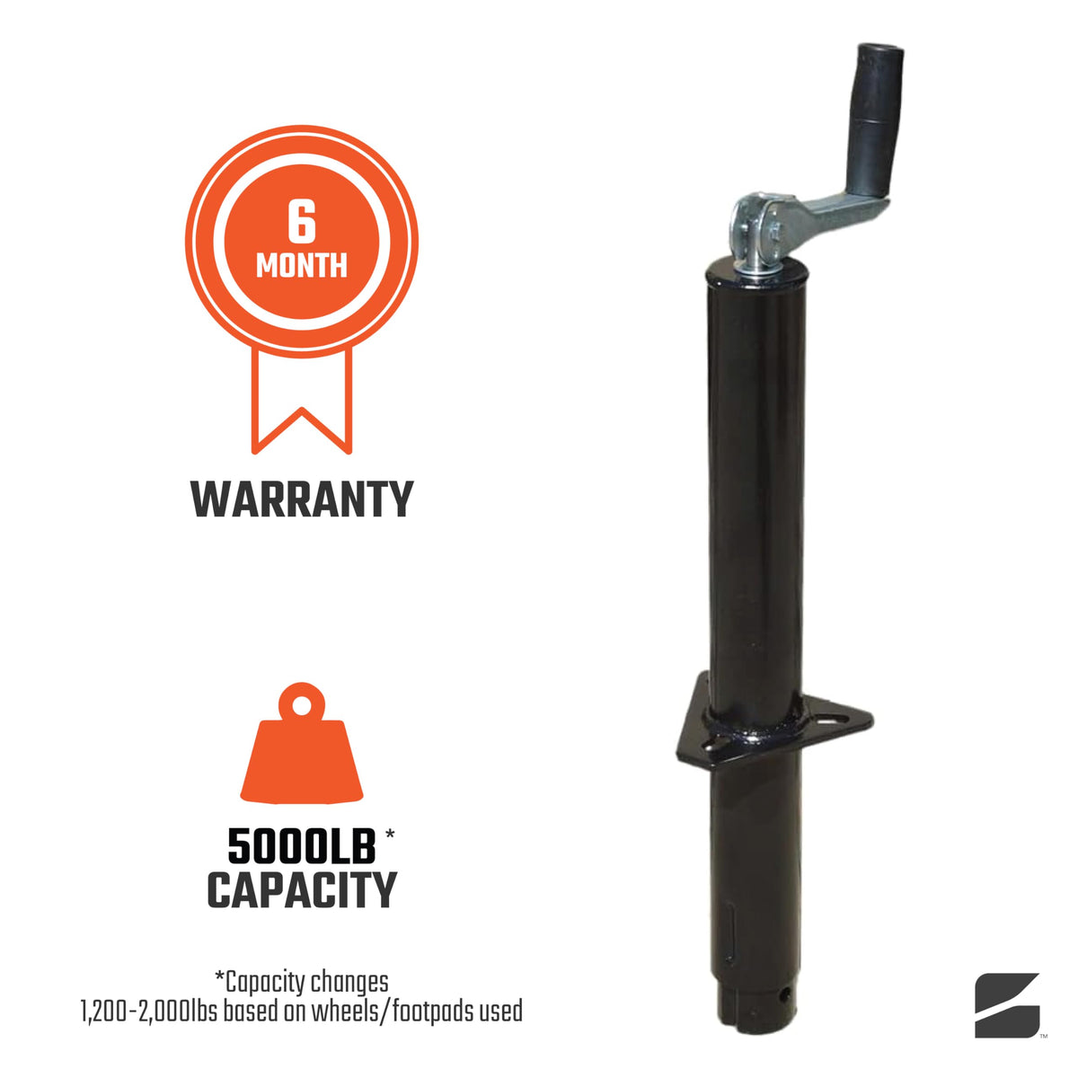 5000 lb Capacity Steel Trailer Jack O725744