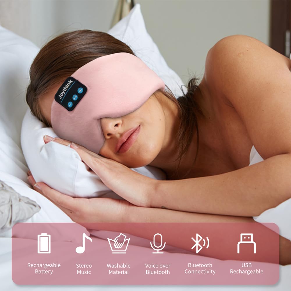 Silk Bluetooth Sleep Mask Headband Earphones F4493