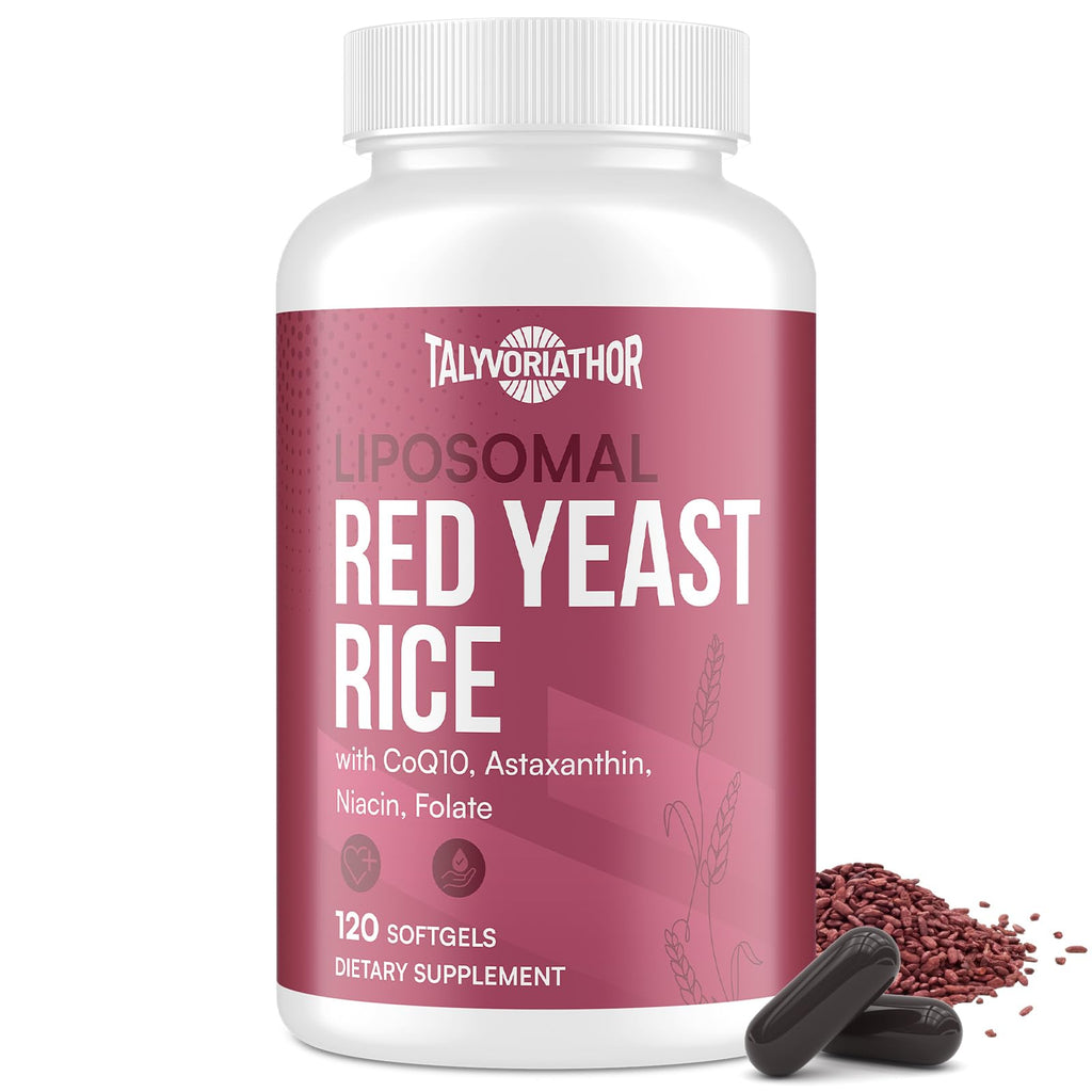 Red Yeast Rice 1200mg CoQ10 Astaxanthin 120 Softgels T428965
