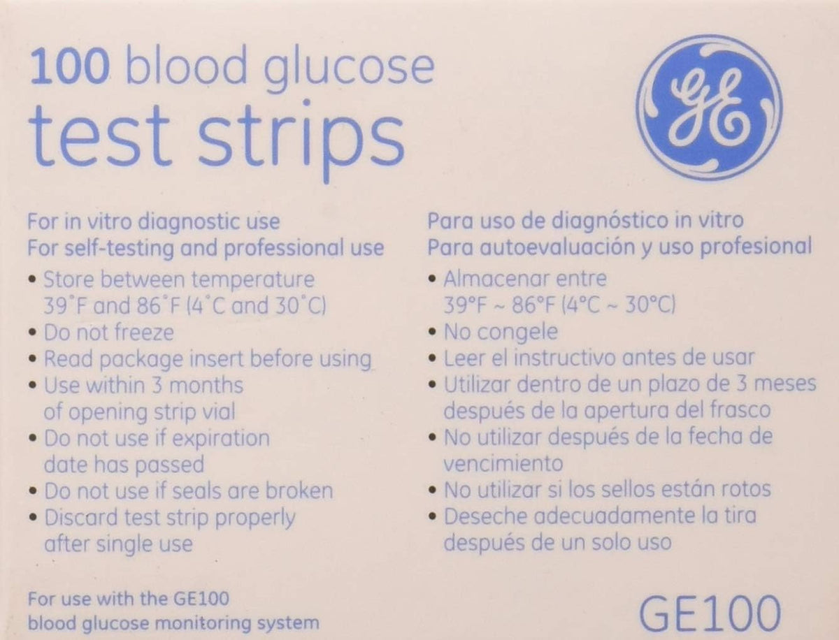 Diabetic Test Strips 100 Count Z123