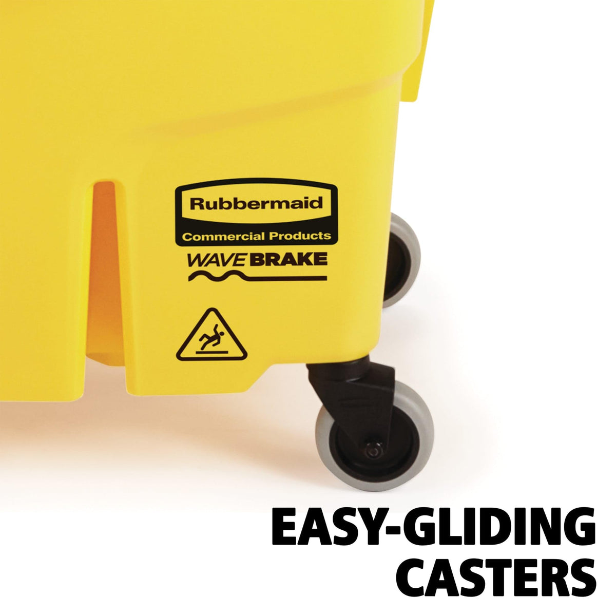 Yellow 35 QT Mop Bucket and Wringer Combo on Wheels E76139