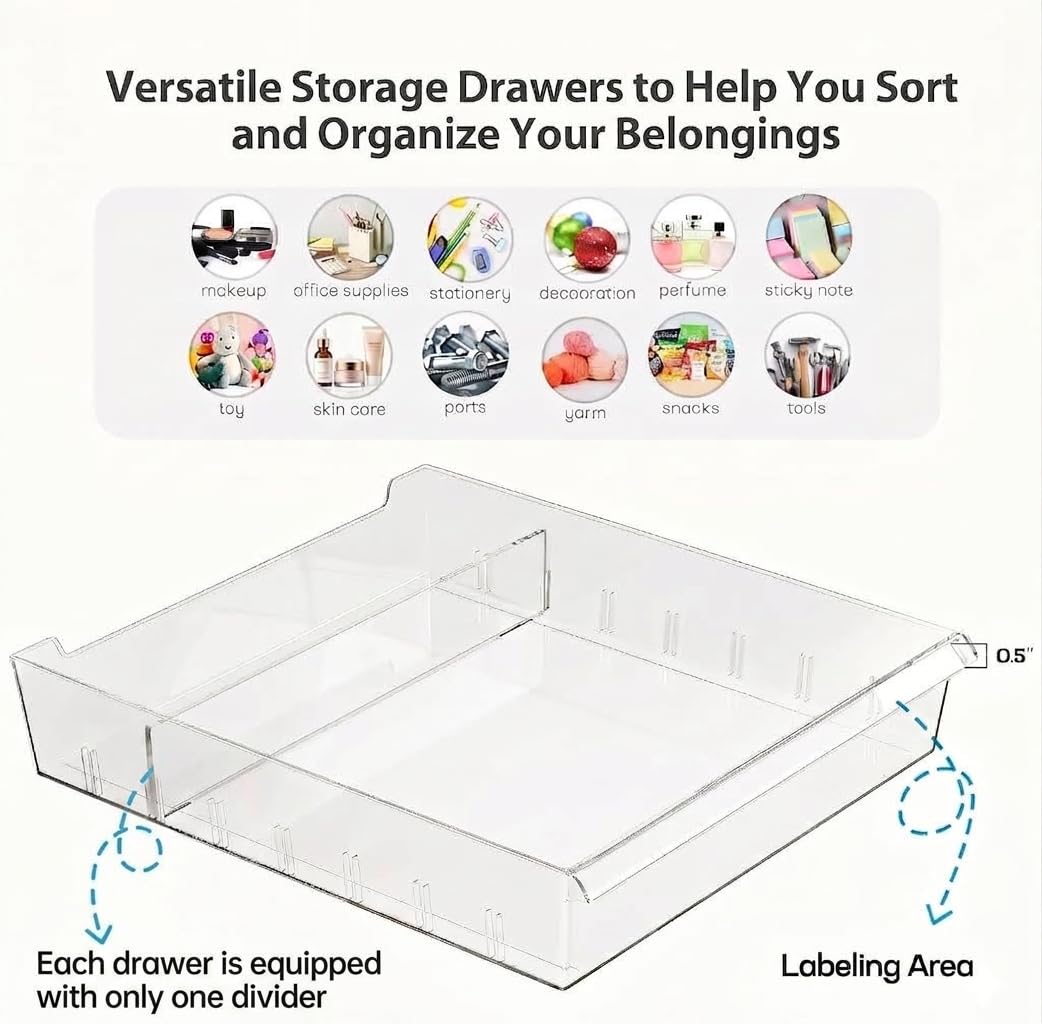 White 10 Drawer Rolling Storage Cart S982