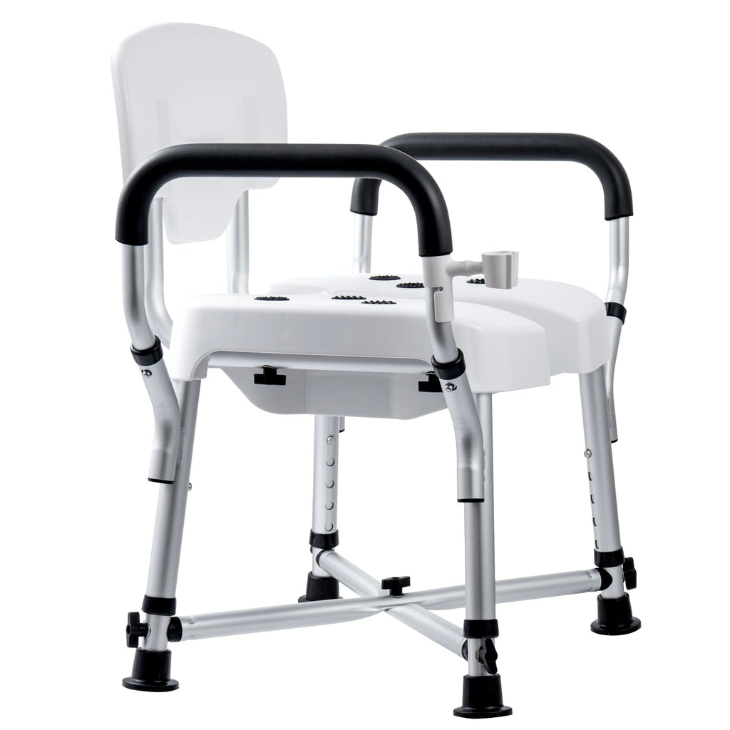 Heavy Duty Shower Chair with Back and Padded Armrests V1115