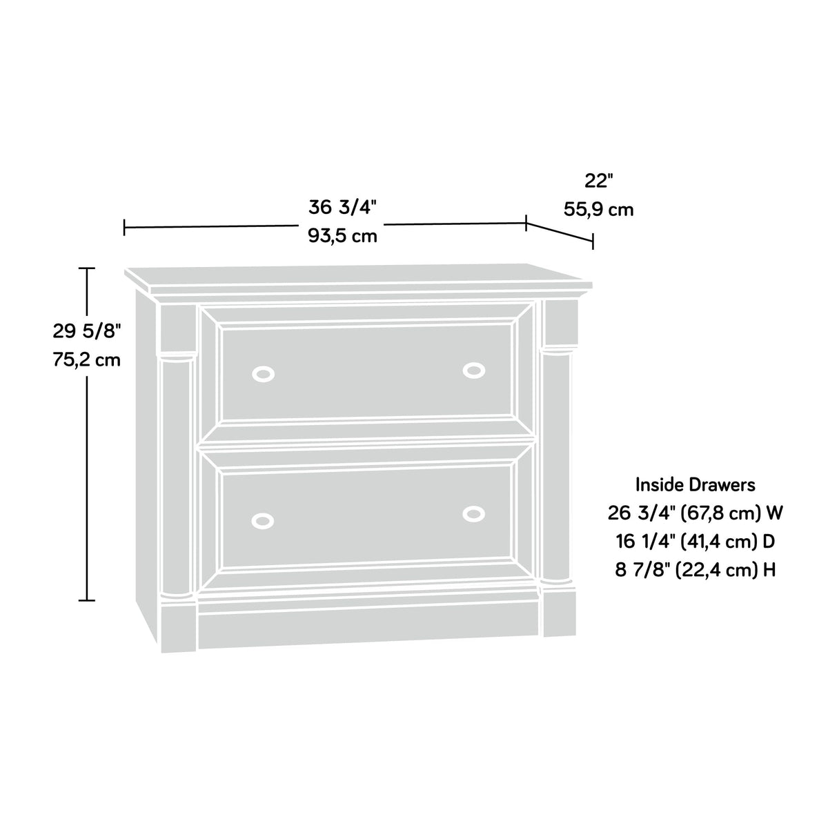 2 Drawer Lateral File Cabinet U575959