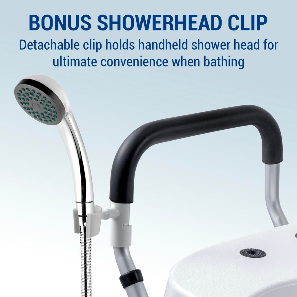 Heavy Duty Shower Chair with Back and Padded Armrests V1115
