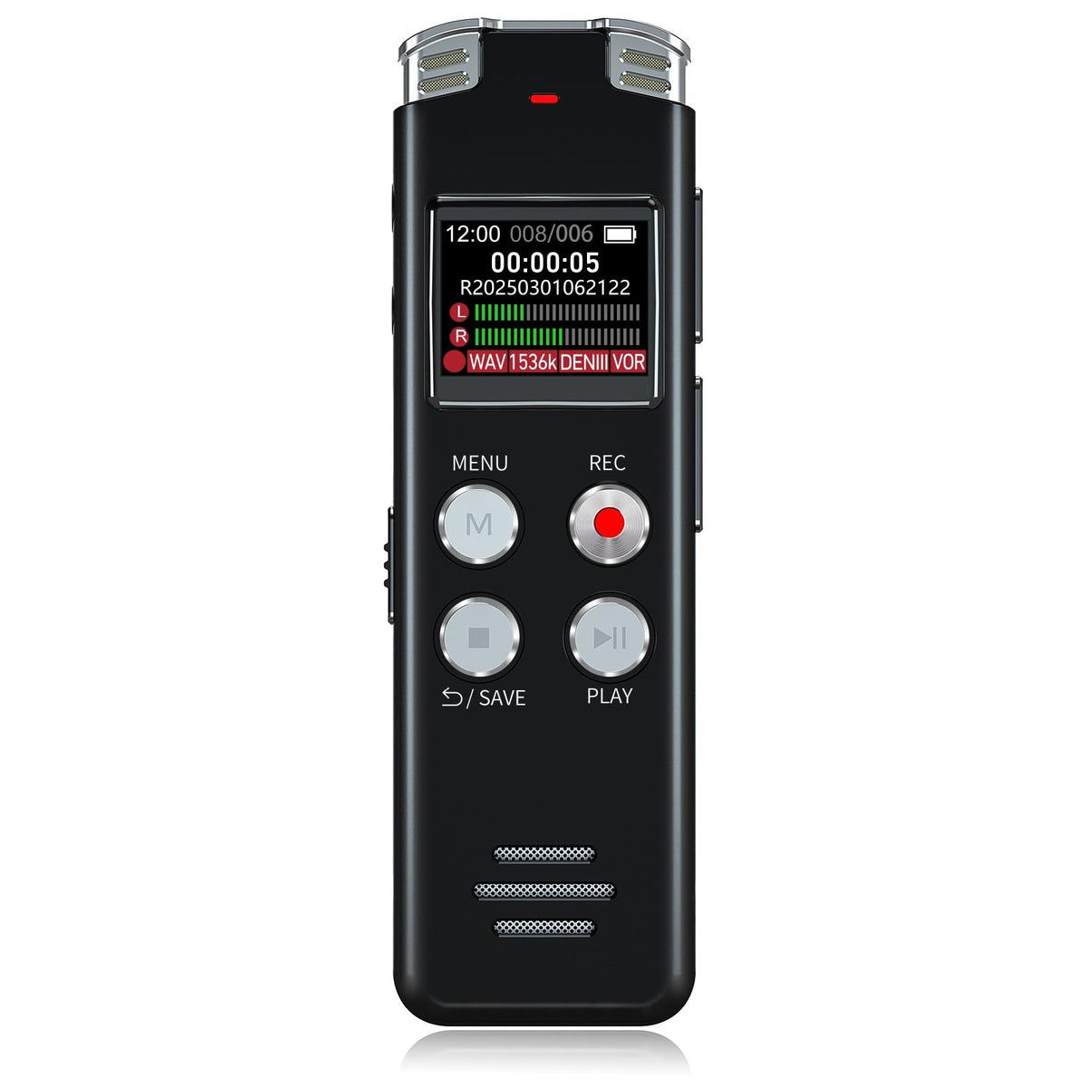 64GB Digital Voice Recorder with Playback E595
