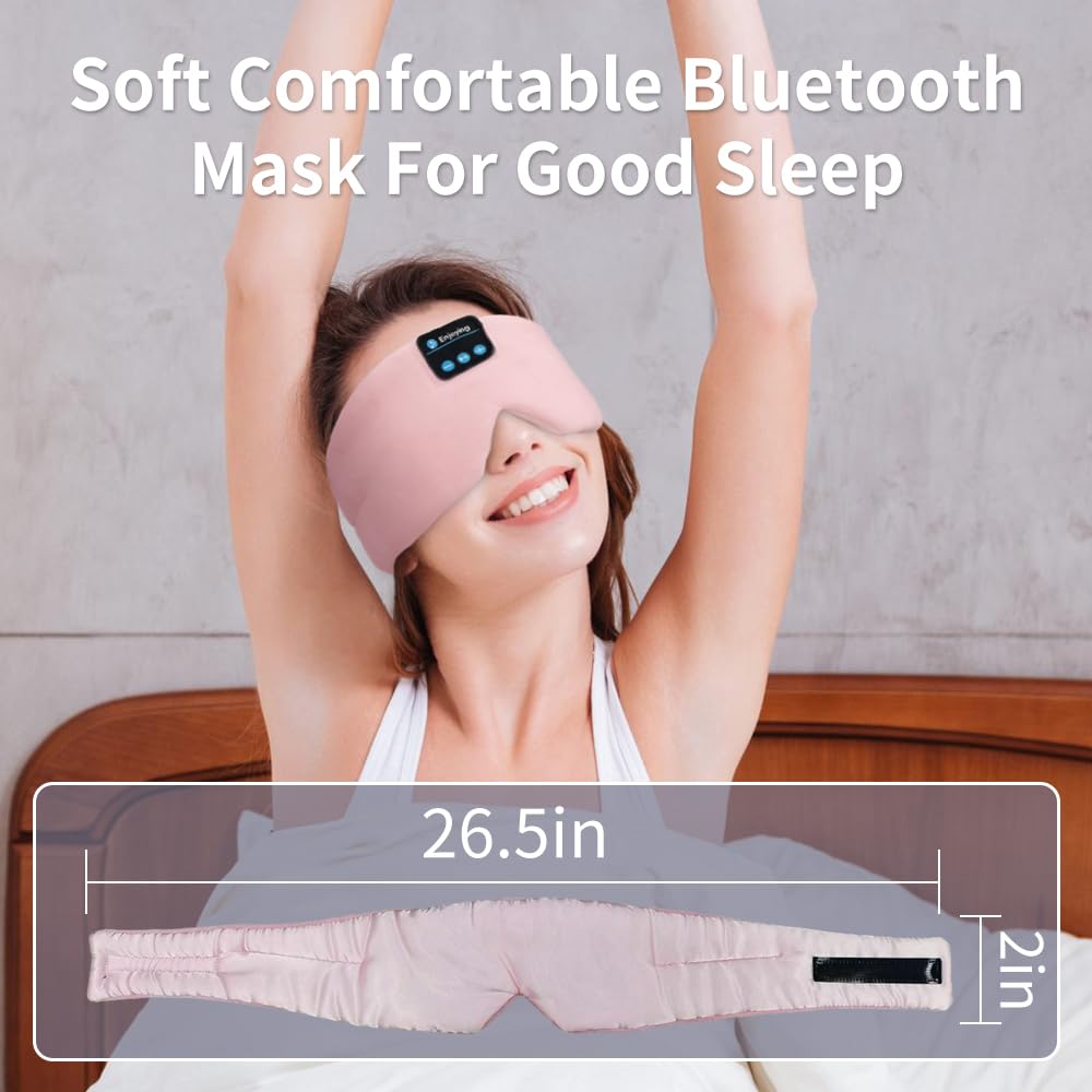 Silk Bluetooth Sleep Mask Headband Earphones F4493