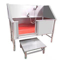 47 Inch Stainless Steel Dog Grooming Tub with Walk-in Stairs H653175
