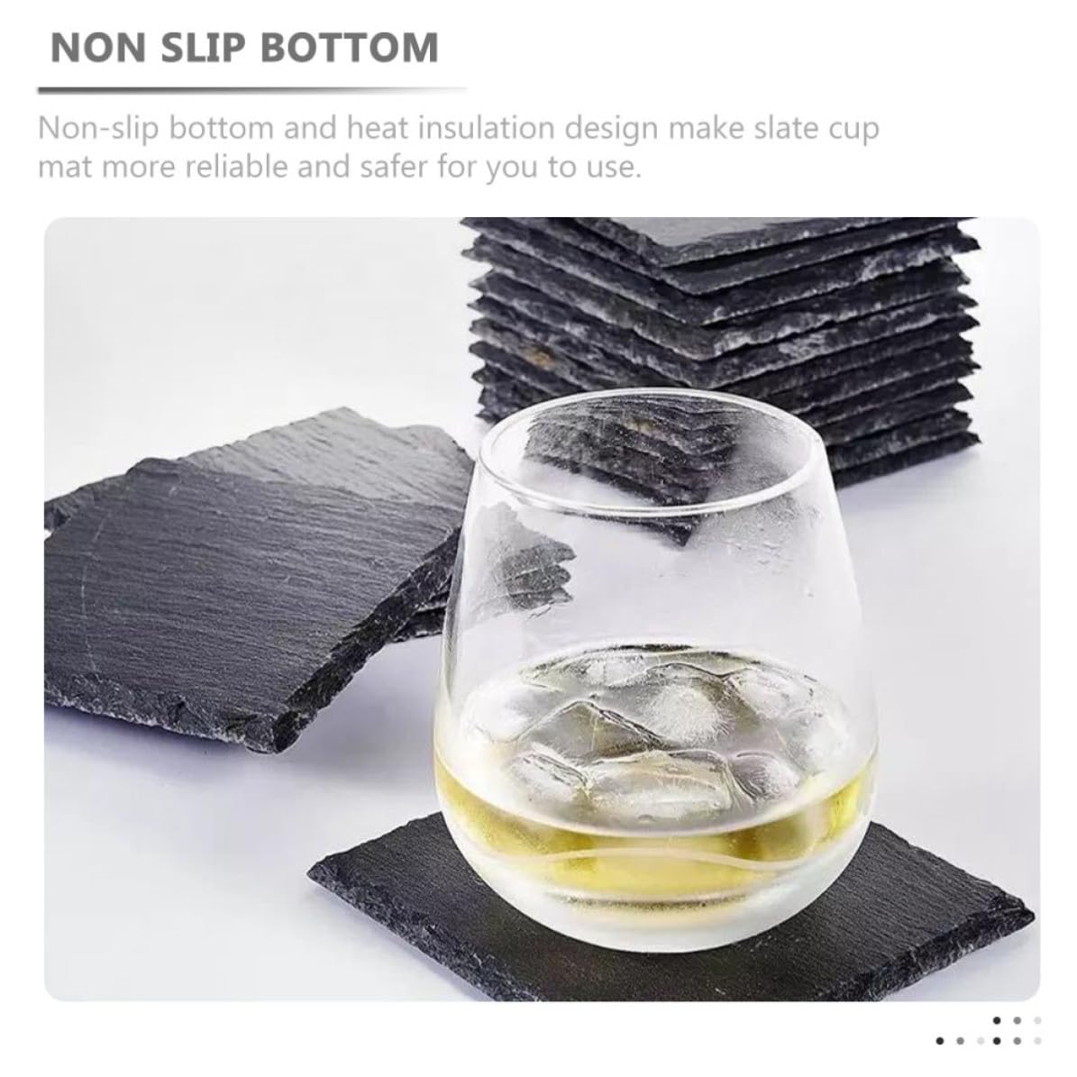 Natural Stone Coasters Set 12pcs V955213