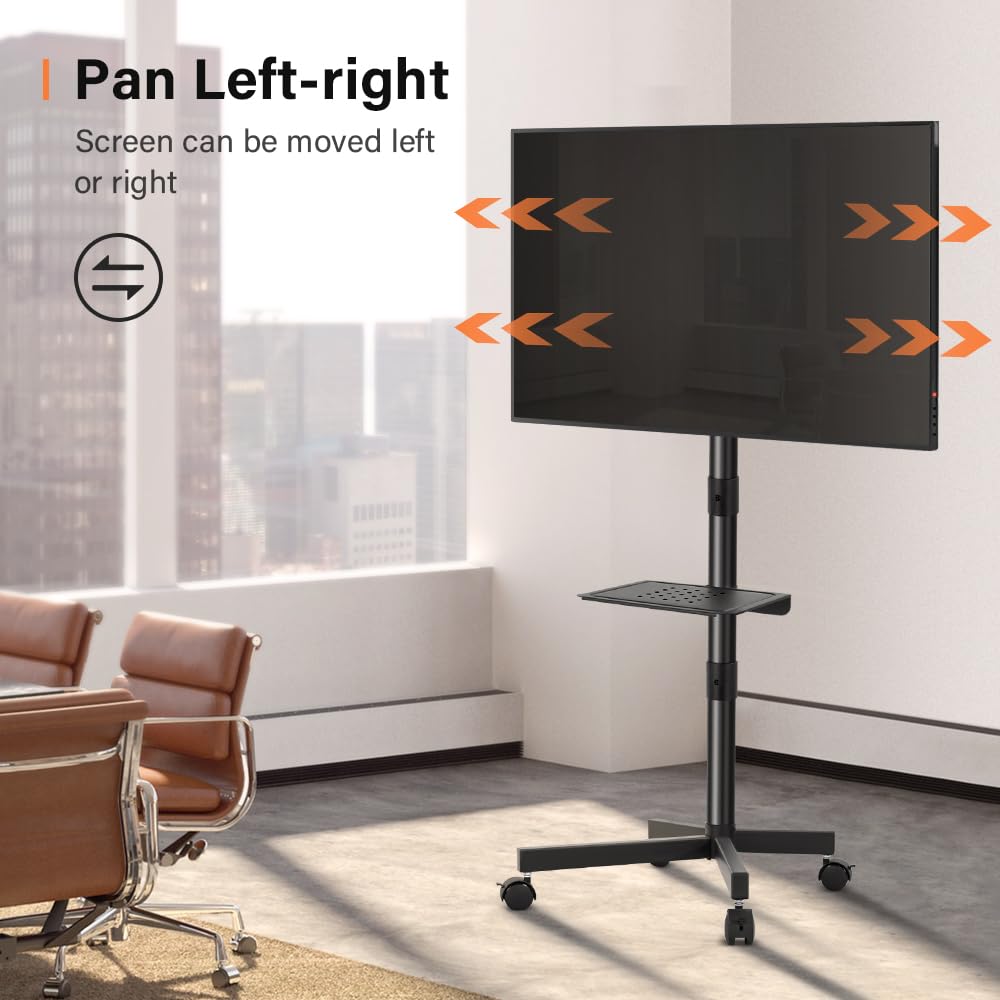 Mobile TV Cart for 23 to 65 inch Flat Screen TVs on Wheels Q60585