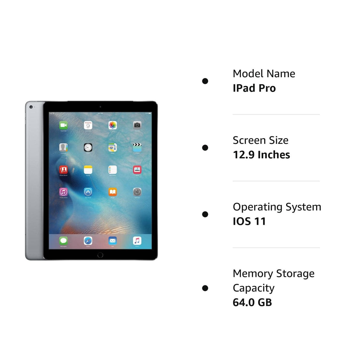 iPad Pro 2 12.9in 64GB Wi-Fi Space Gray T68600
