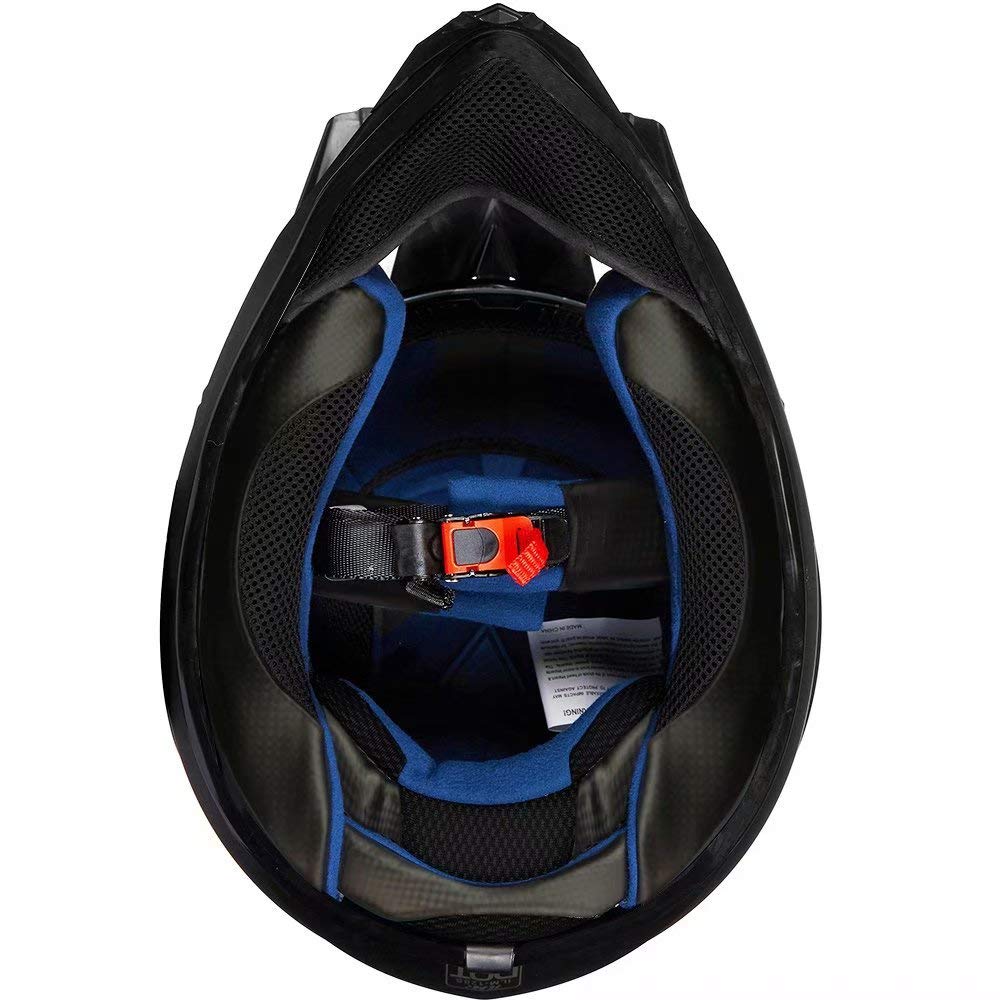 Adult Full Face Motorcycle Helmet, DOT Approved, Matte Black K3096