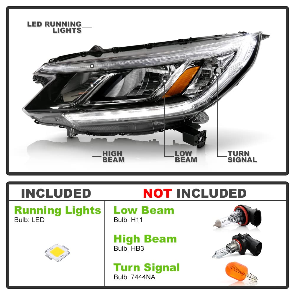 2015-2016 Honda CRV Factory Style Headlights Pair Set Left+Right X8735