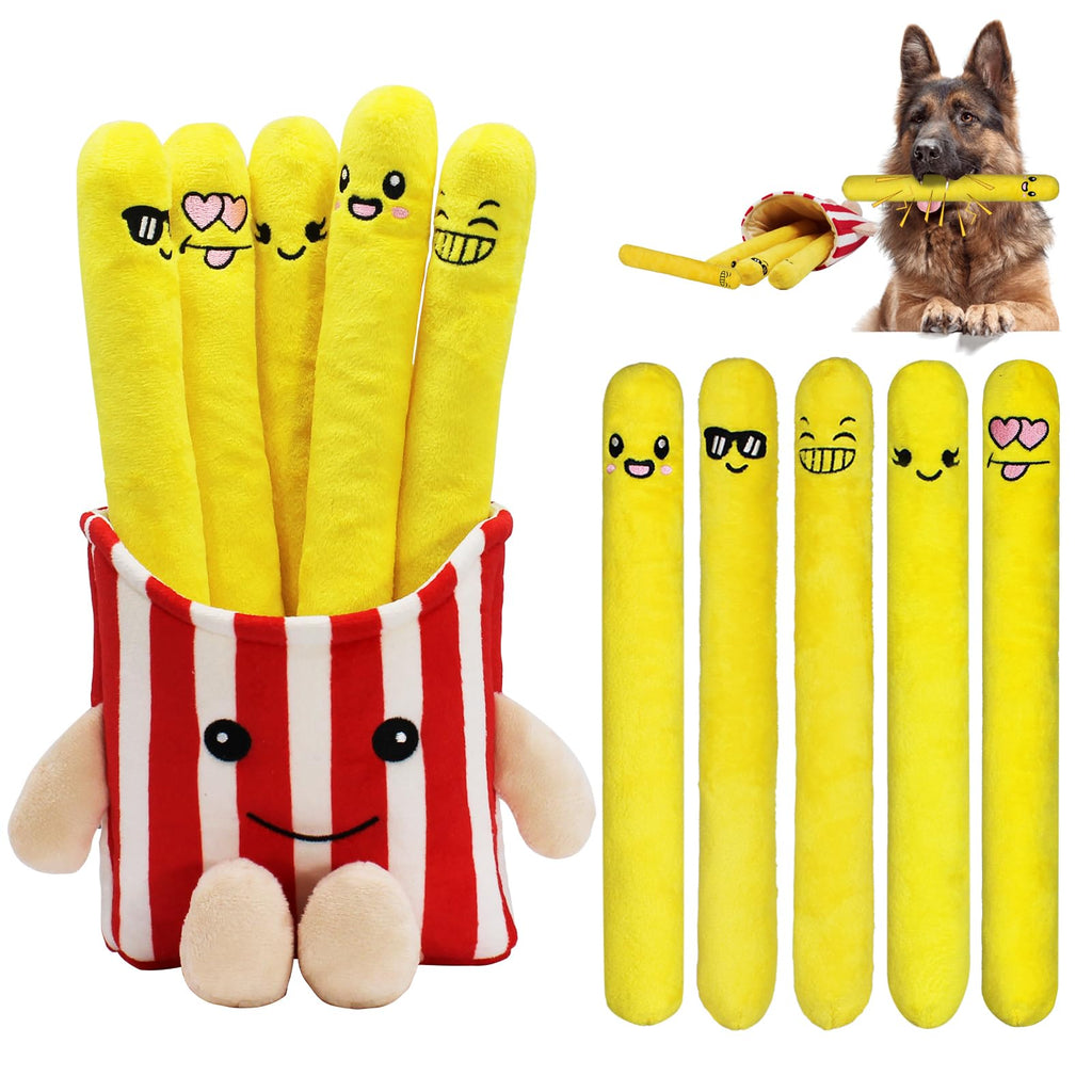 5 Pack Plush Dog Chew Toys F59986