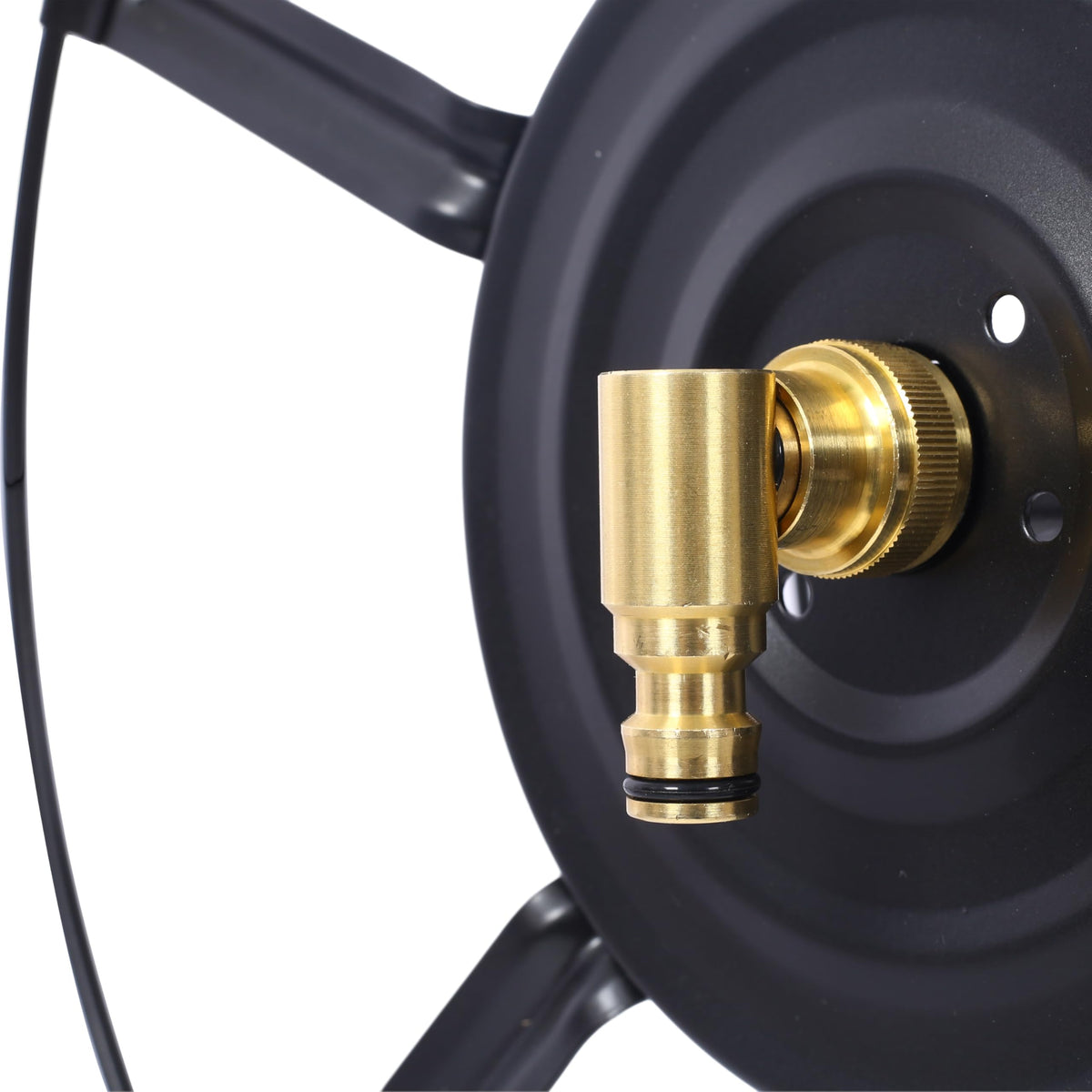 Black Heavy Duty Steel Swivel Hose Reel H84242
