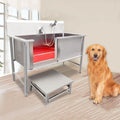 53'' Stainless Steel Pet Grooming Tub with Walk-in Stairs Y31888