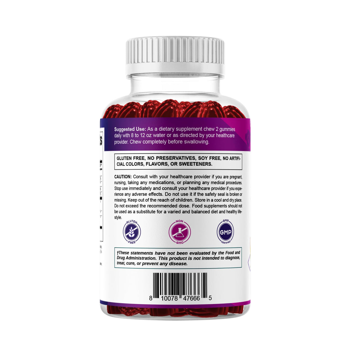 Lemon & Mixed Berry Flavor 60 Gummies Vegan Non-GMO Gluten-Free L668