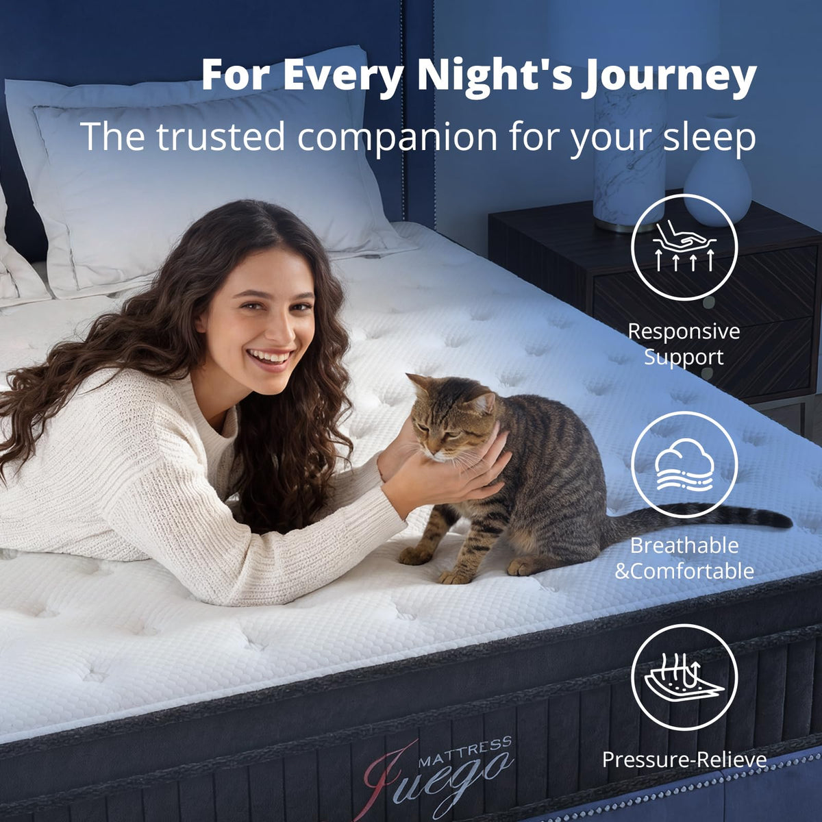 12 inch Full Size Cooling Hybrid Mattress L884196