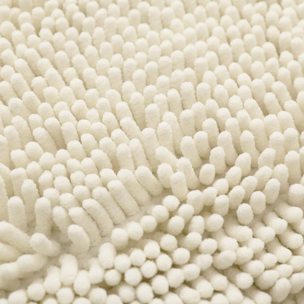 Non-Slip Microfiber Bath Rug Machine Washable Ivory 15 x 23 Inches O989940