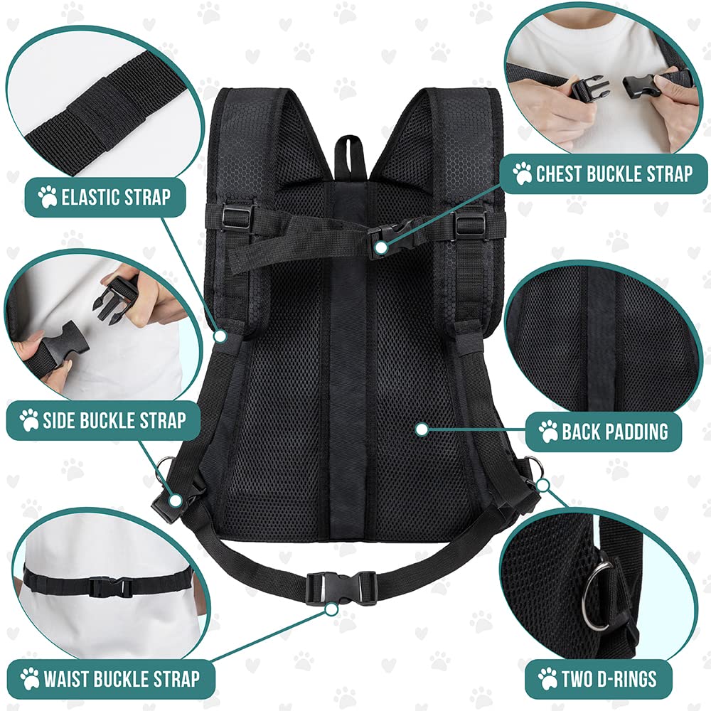 Adjustable Dog & Cat Carrier Backpack, Black B1249