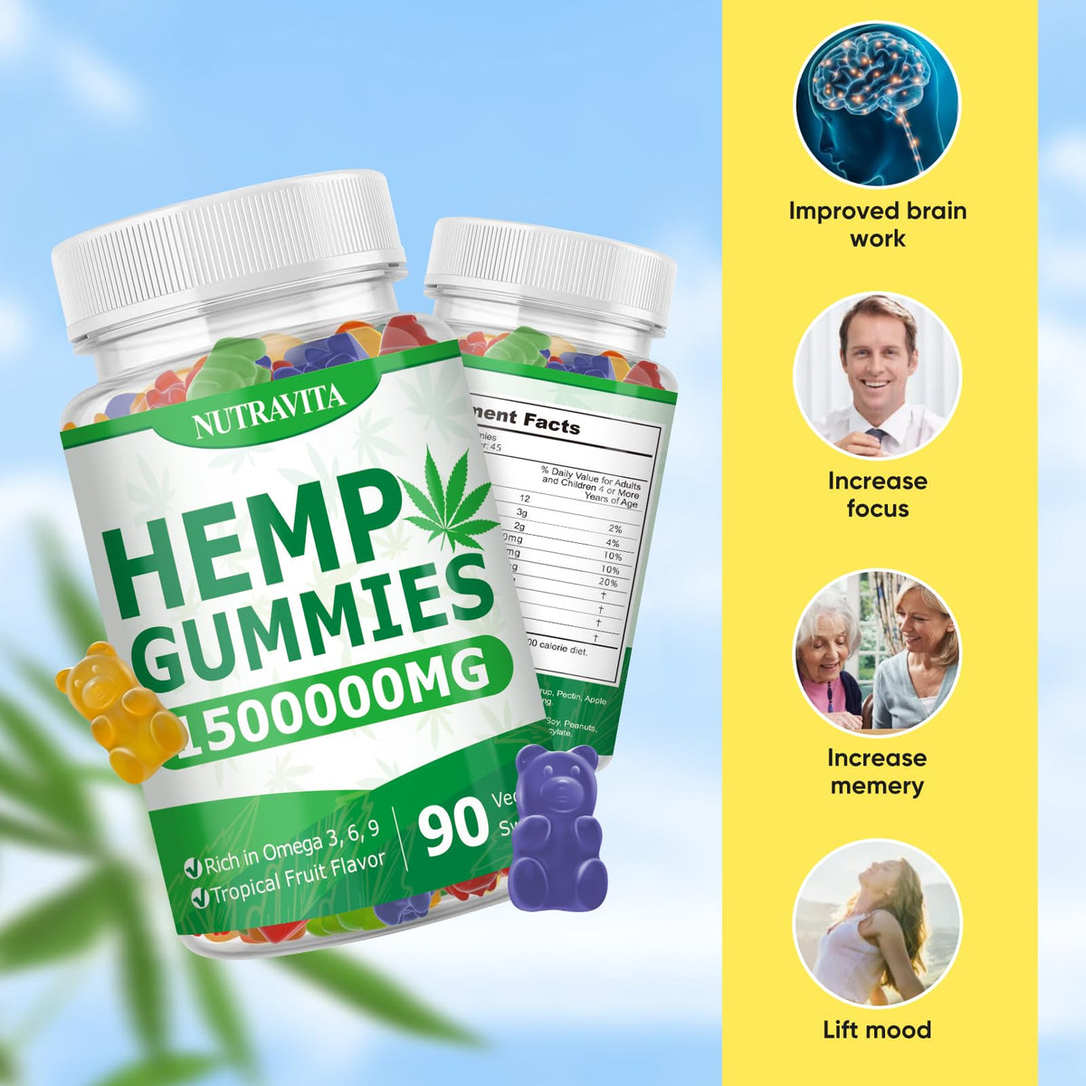 Fruit Hemp Gummies 180 Gummies V86214
