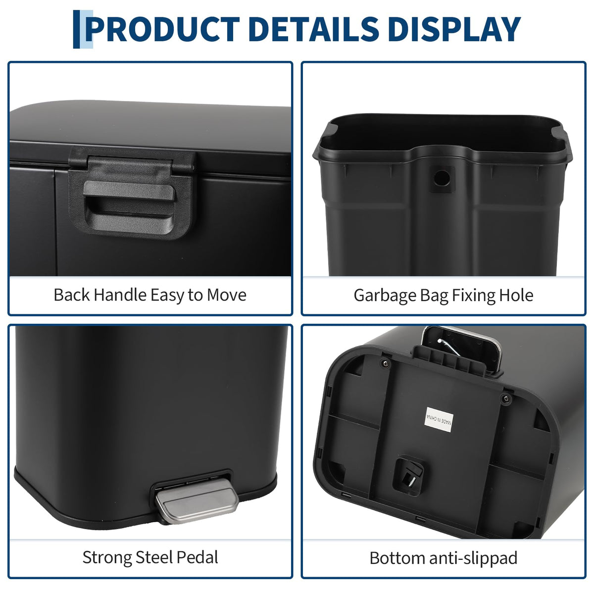 8 gal Stainless Steel Step Trash Can D30759