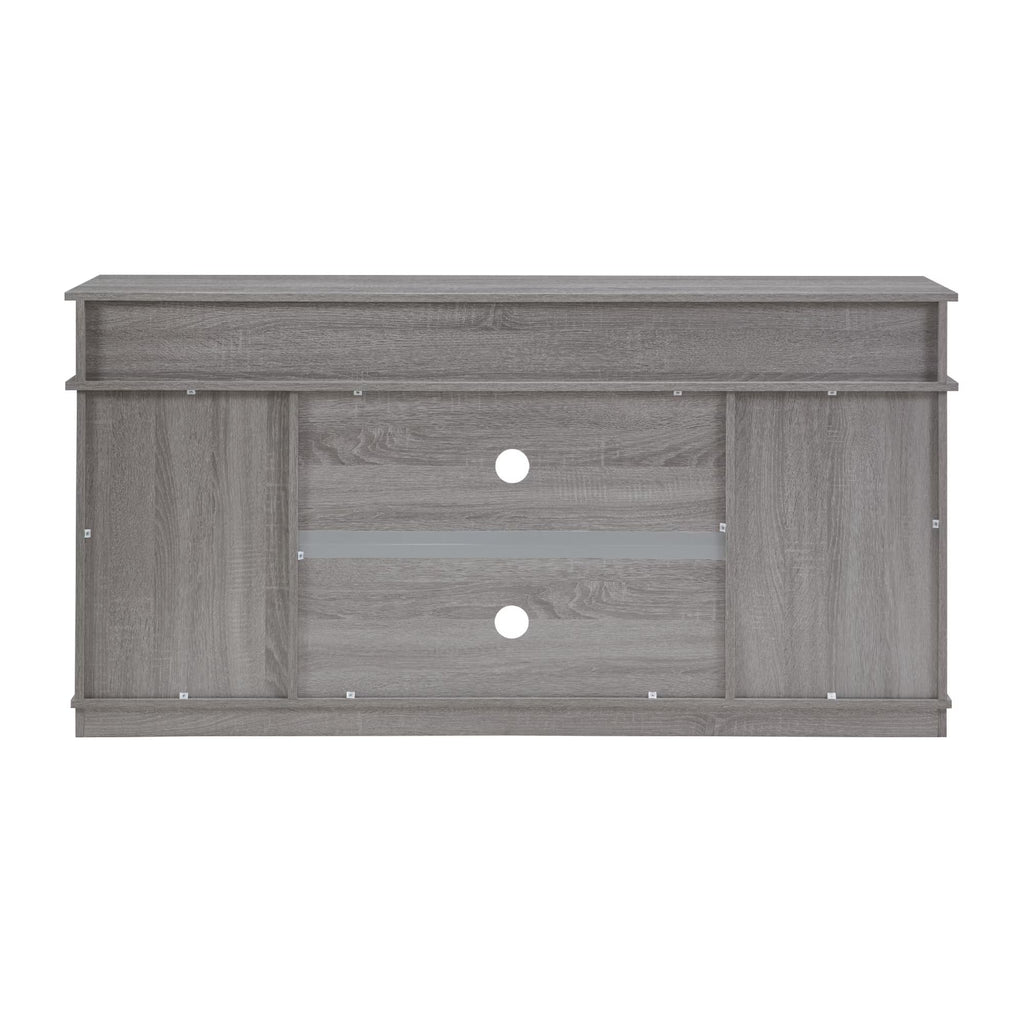 65" Grey TV Stand with Sliding Doors M8926
