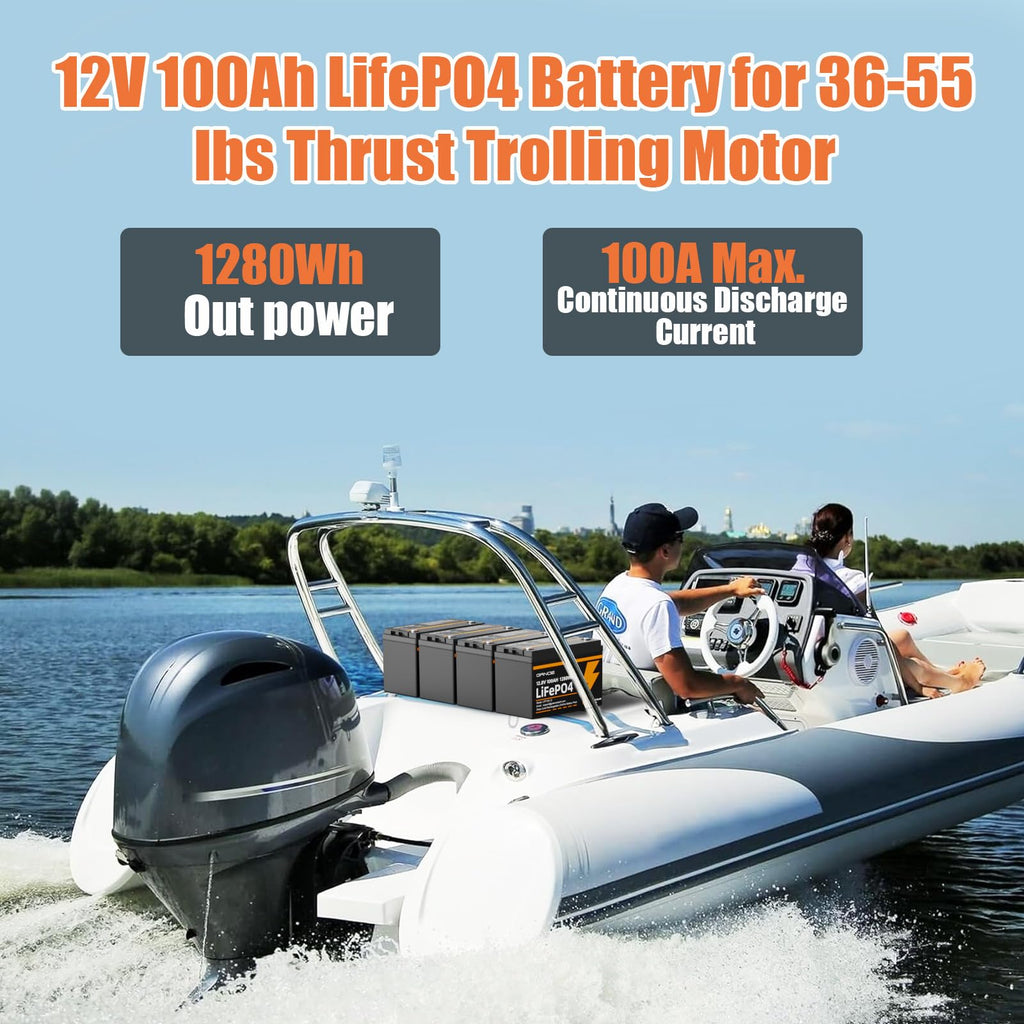 12V 100Ah LiFePO4 Lithium Battery 2 Pack F339