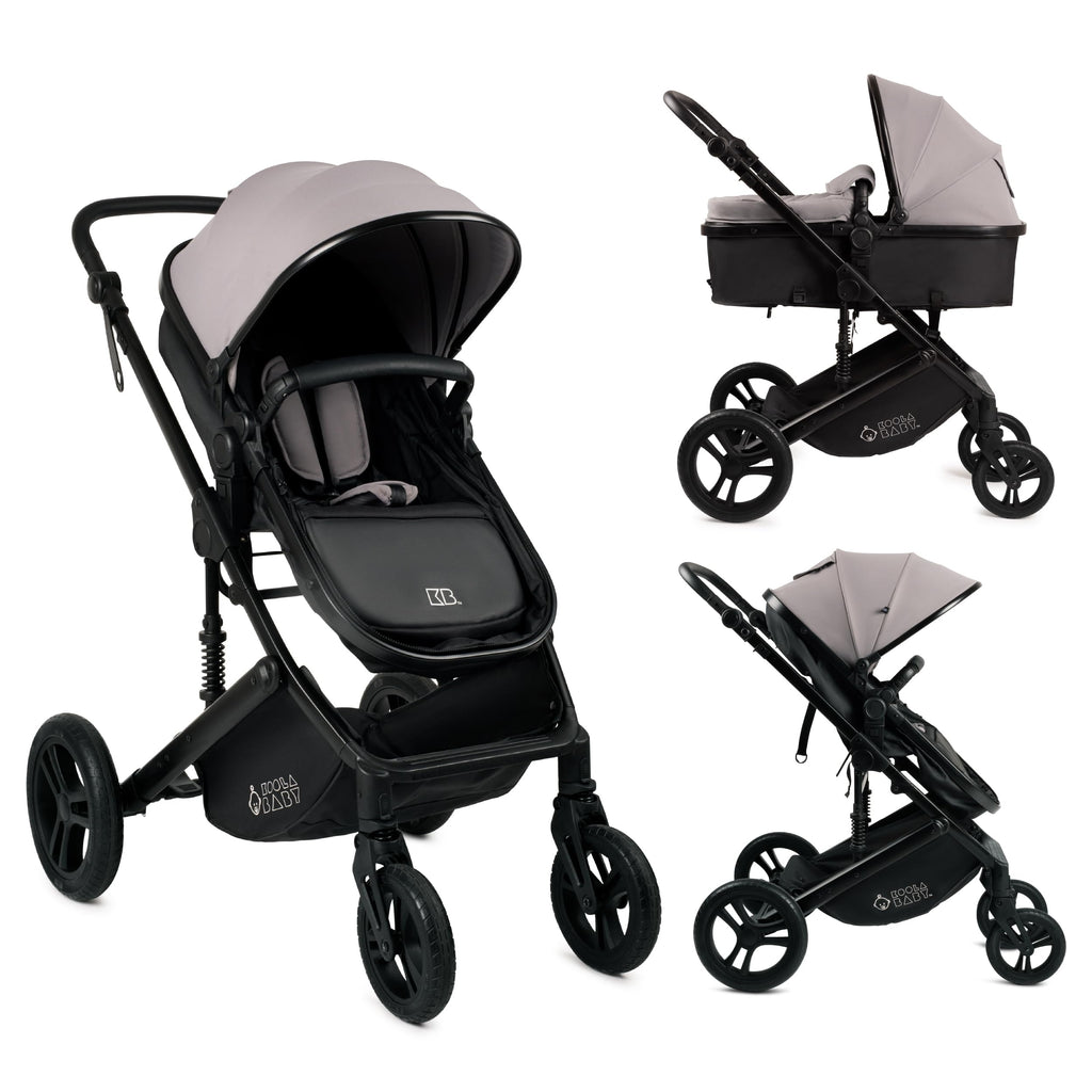 2-in-1 Foldable Baby Stroller with Extendable Canopy Y989
