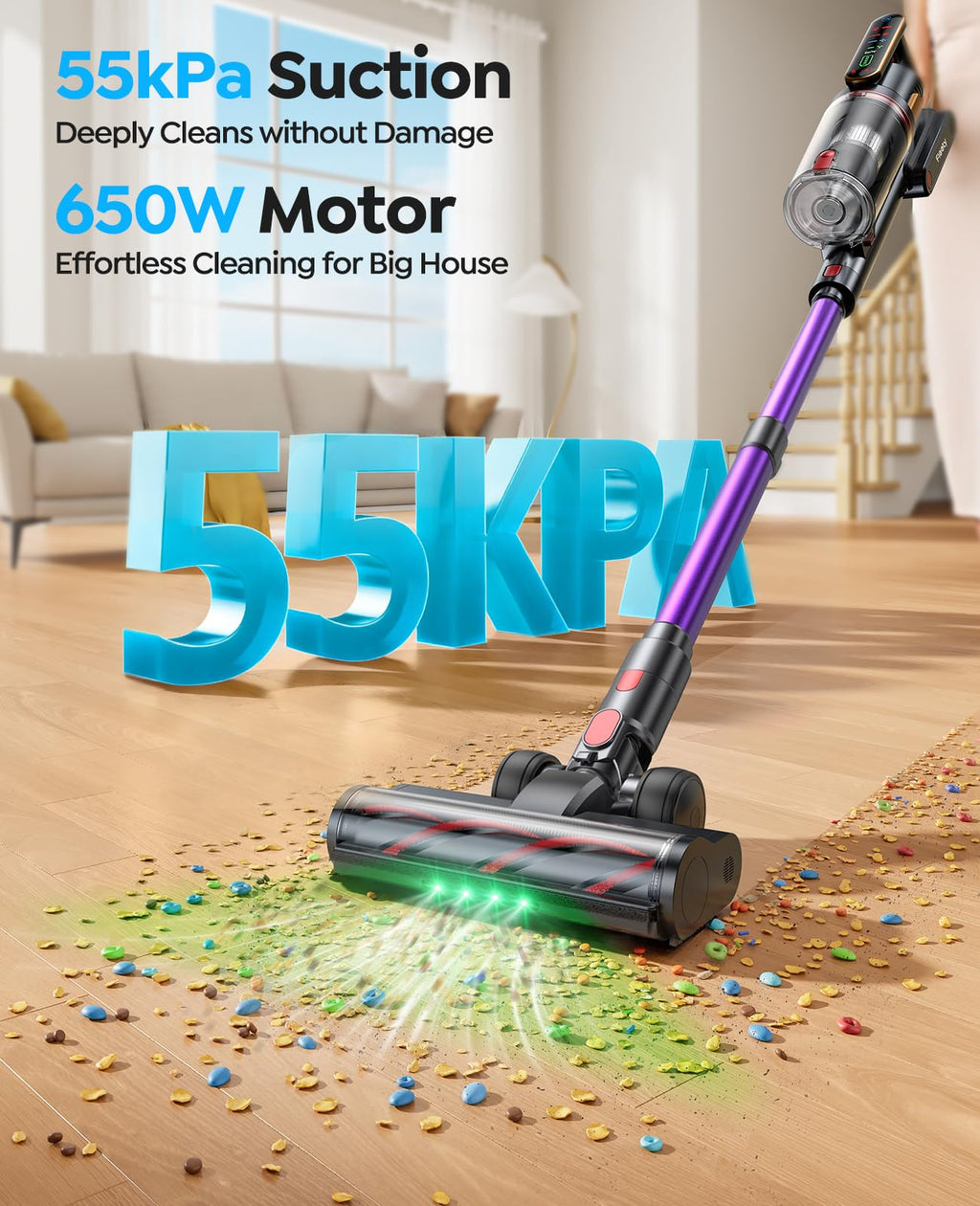 Cordless Stick Vacuum Cleaner 55KPa 650W Q944