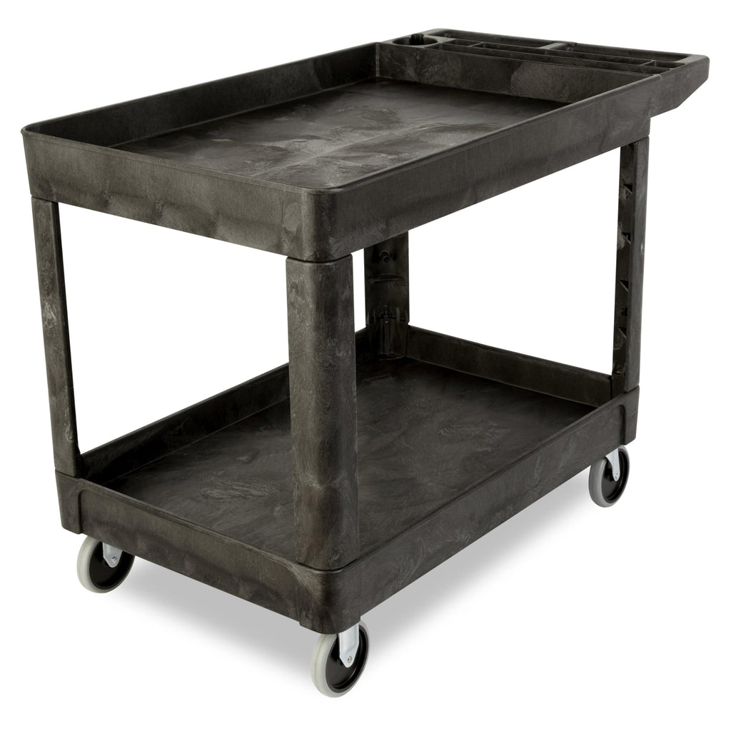 2-Shelf Utility Service Cart, Black, 500 lbs. Capacity C3300