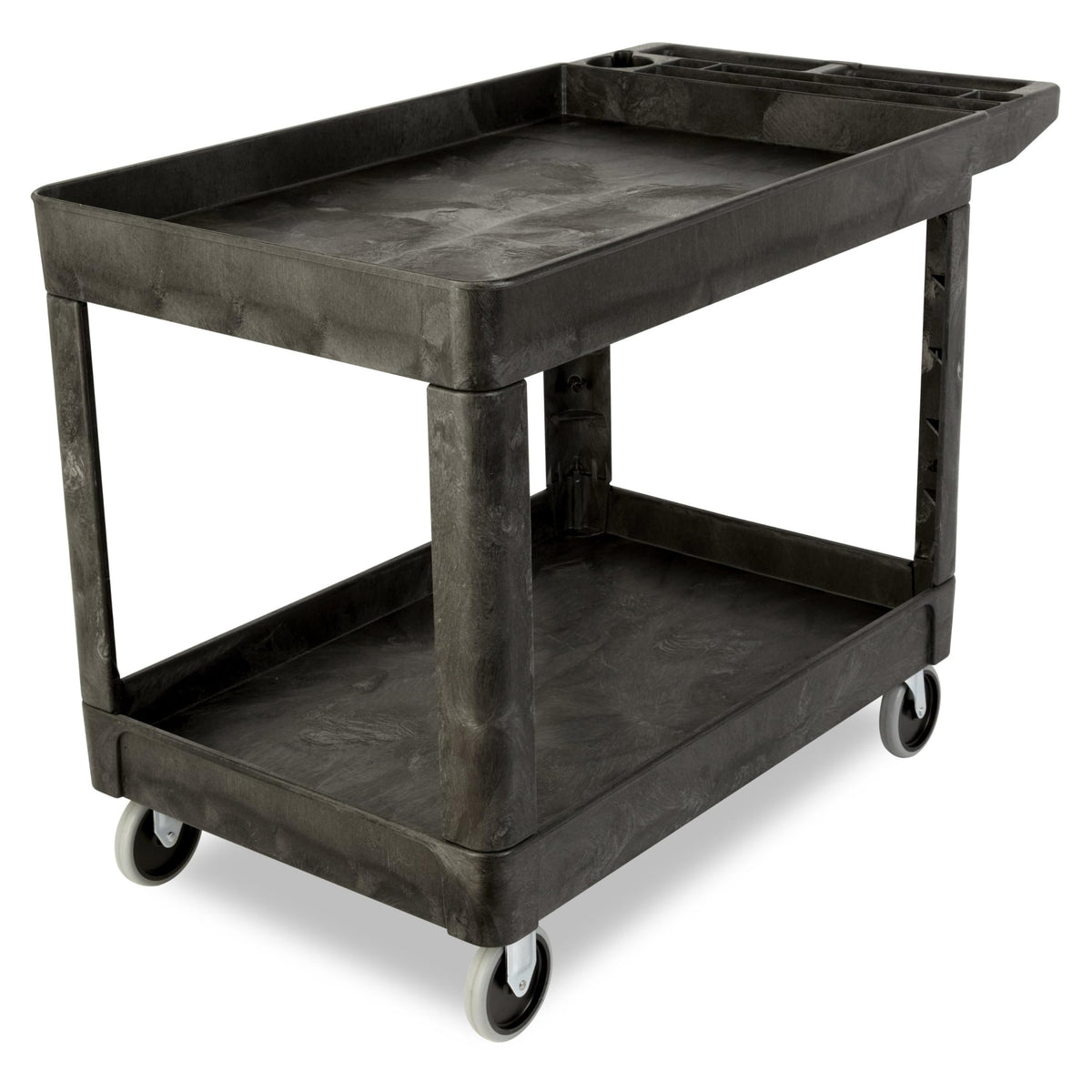 2-Shelf Utility Service Cart, Black, 500 lbs. Capacity C3300