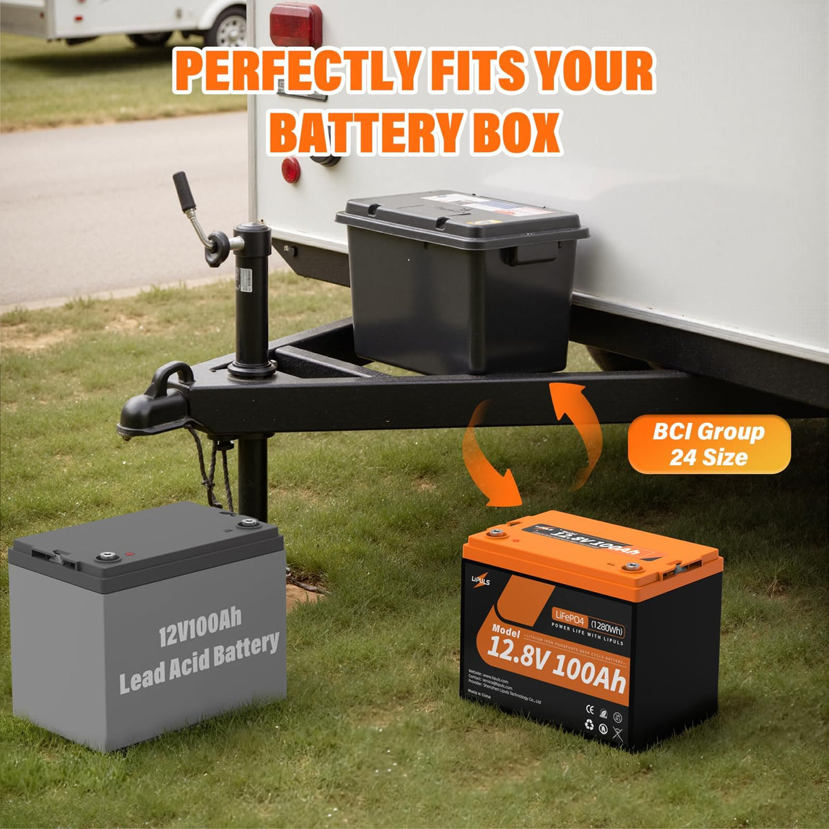 12.8V 100Ah LiFePO4 Deep Cycle Battery X659