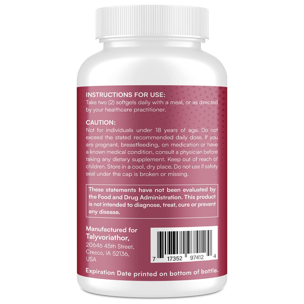 Red Yeast Rice 1200mg CoQ10 Astaxanthin 120 Softgels T428965