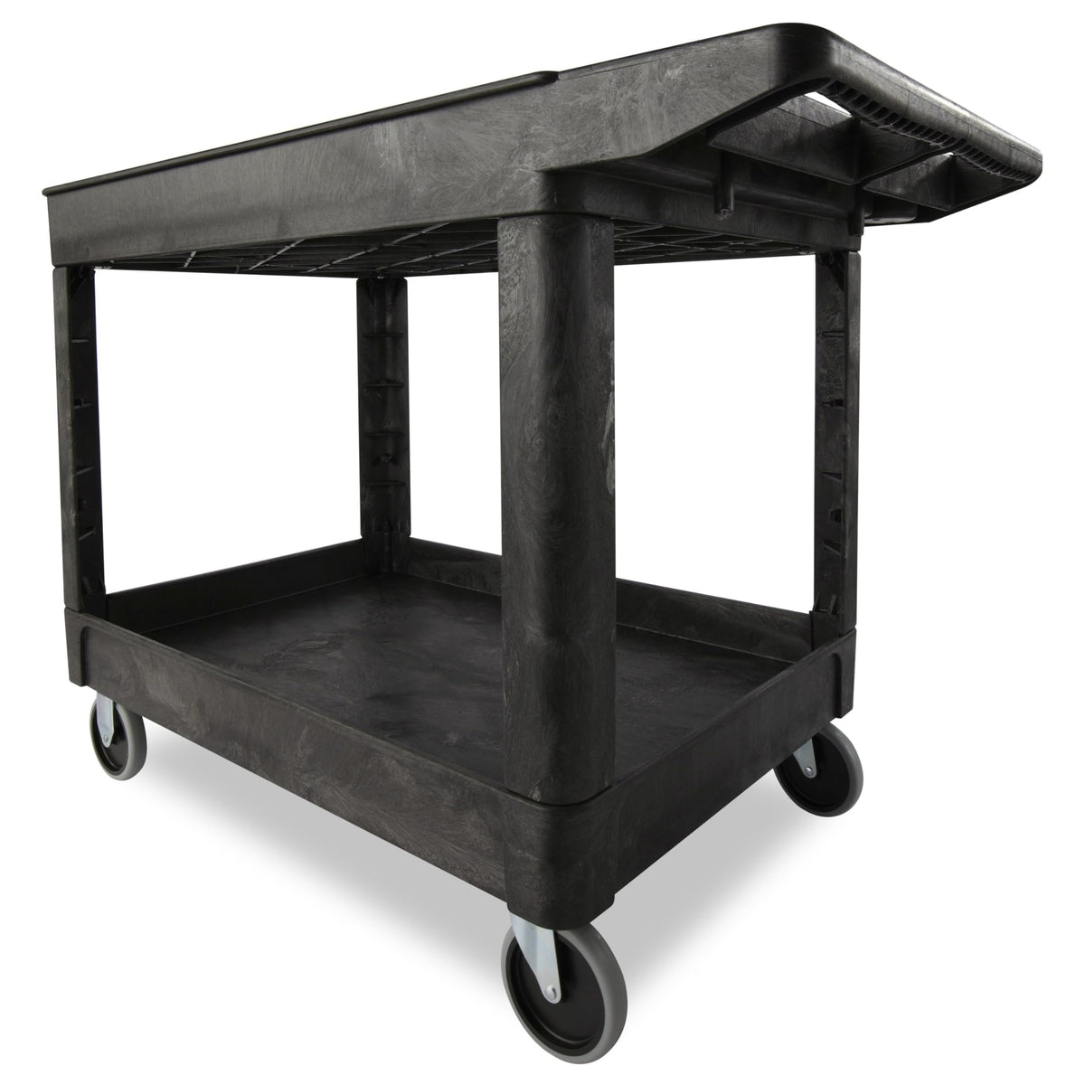 2-Shelf Utility Service Cart, Black, 500 lbs. Capacity C3300
