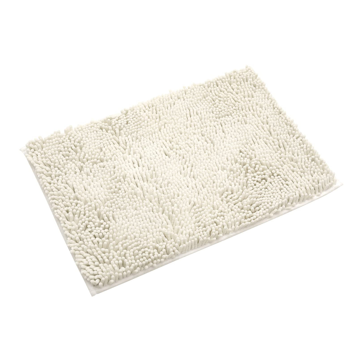 Non-Slip Microfiber Bath Rug Machine Washable Ivory 15 x 23 Inches O989940