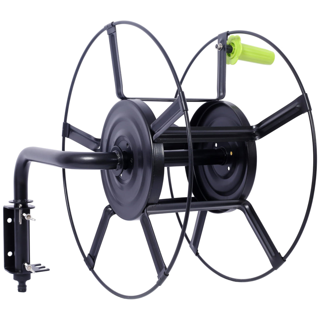 Black Heavy Duty Steel Swivel Hose Reel H84242